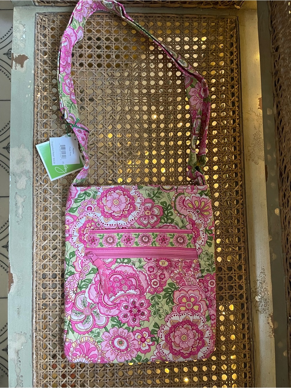 Vera Bradley “Petal Pink” Floral Hipster Crossbody Bag NWT